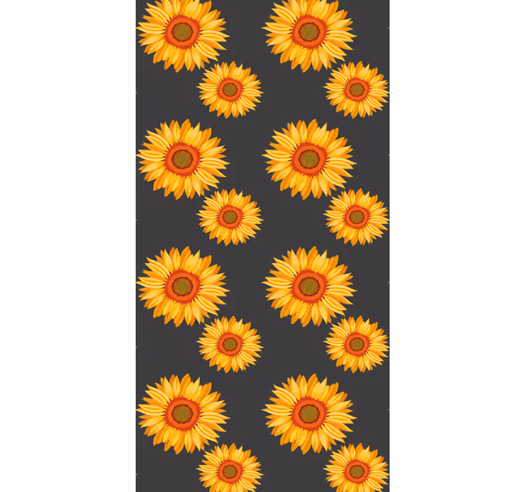 Papel pintado flores Girasoles realistas - TenVinilo