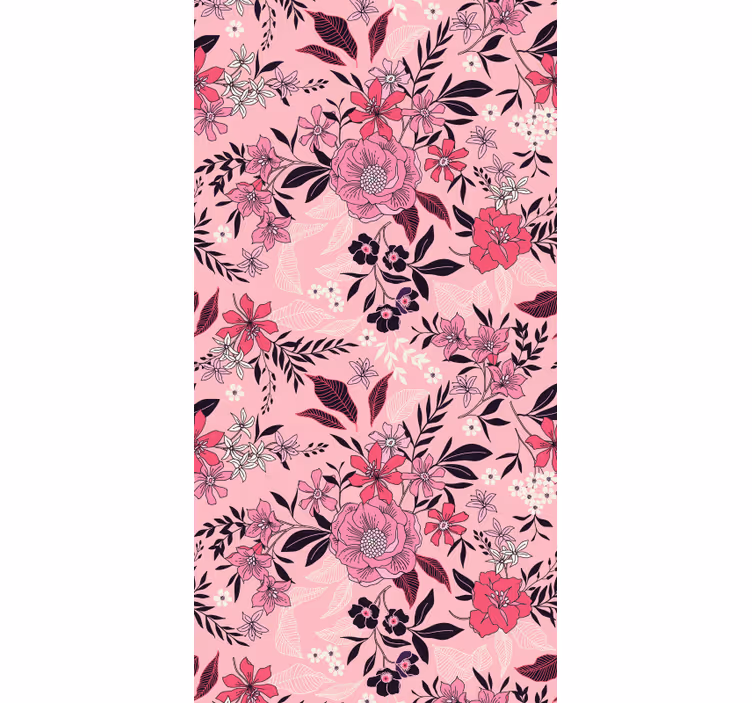 Papel tapiz flores motivo floral en flor - TenVinilo