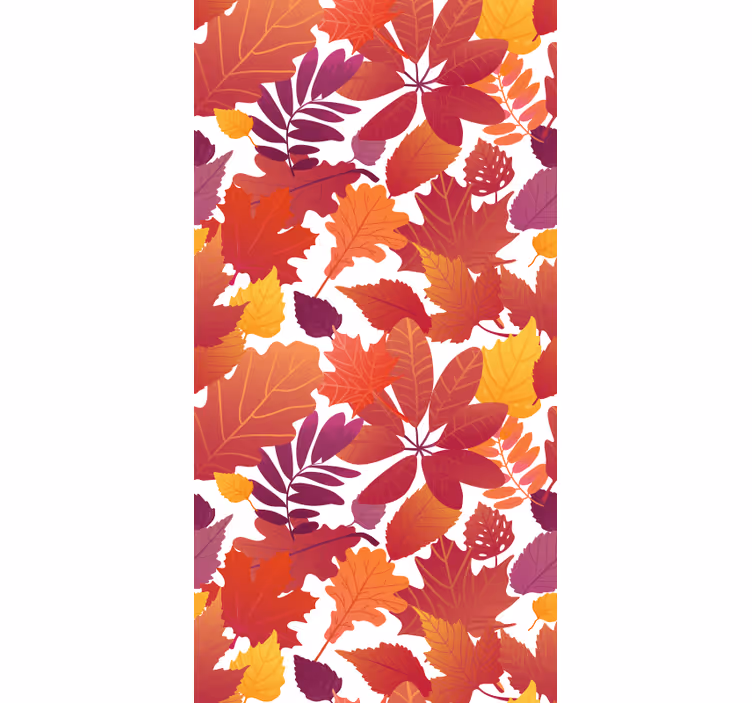 Papel pintado moderno Patrón de hojas de otoño - TenVinilo