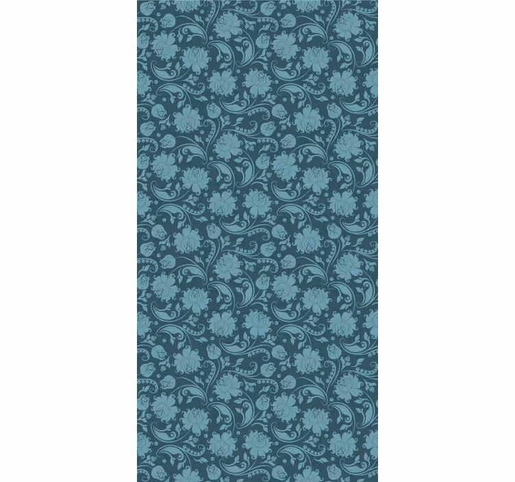 Papel tapiz floral patrón de florecimiento adornado - TenVinilo