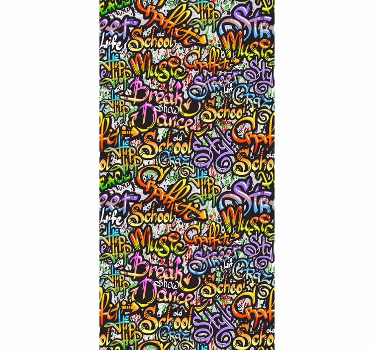 Papel tapiz letras letras de graffiti - TenVinilo