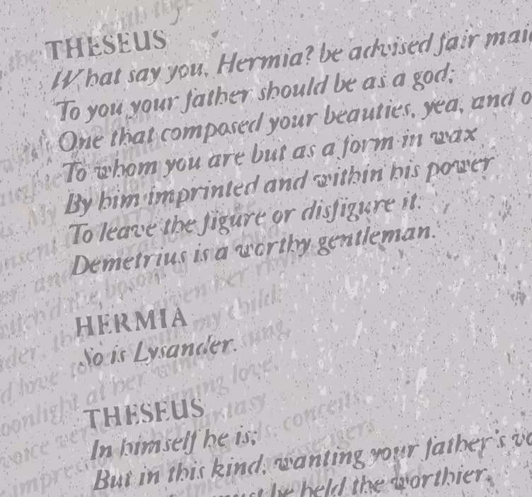 Papel tapiz letras texto de guión literario - TenVinilo