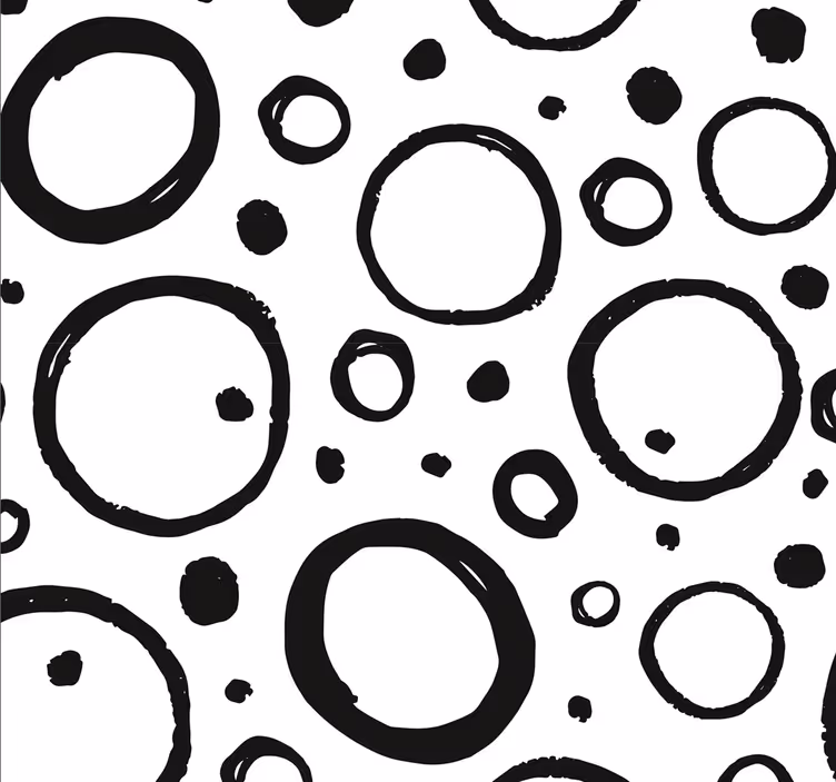 Papel tapiz geométrico círculos abstractos - TenVinilo