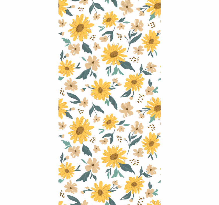 Papel tapiz flores arreglo floral - TenVinilo