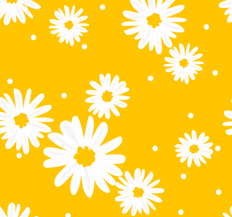 Papel tapiz flores delicia de margarita - TenVinilo
