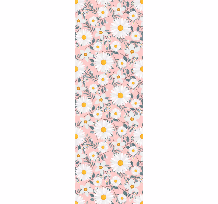 Papel tapiz flores patrón de floración de margaritas - TenVinilo
