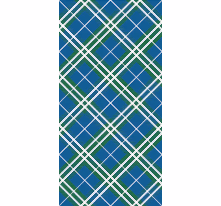 Papel clásico Tartán escocés azul y verde - TenVinilo