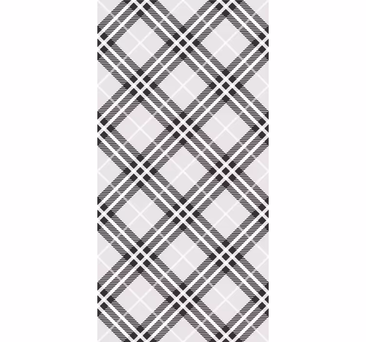 Papel clásico Tartán escocés blanco y negro - TenVinilo