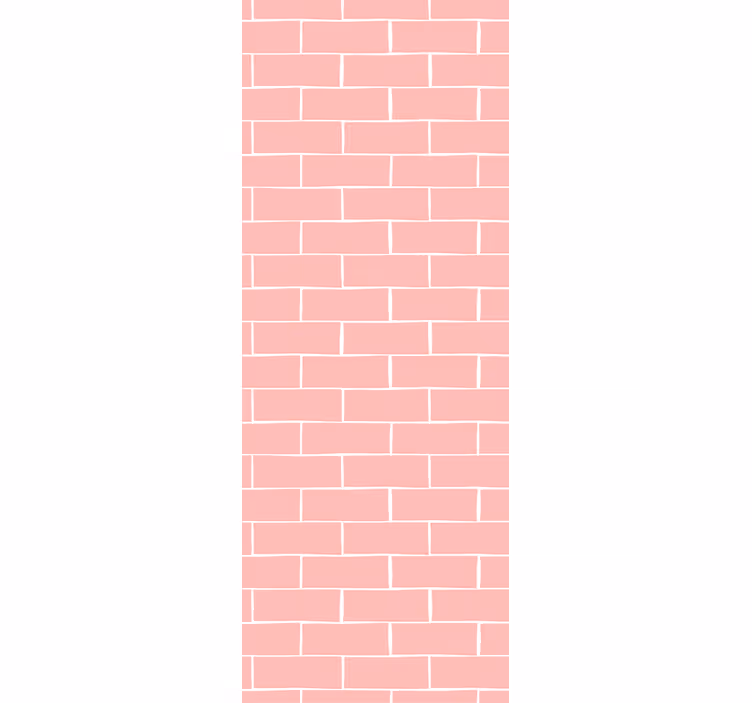 Papel pintado ladrillo tono rosa - TenVinilo