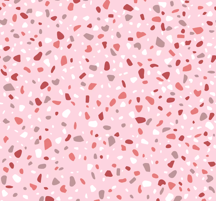 Papel imitación piedra Tonos rosa terrazo - TenVinilo