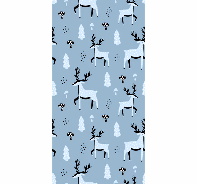 Papel tapiz animales diseño de patrón de reno - TenVinilo