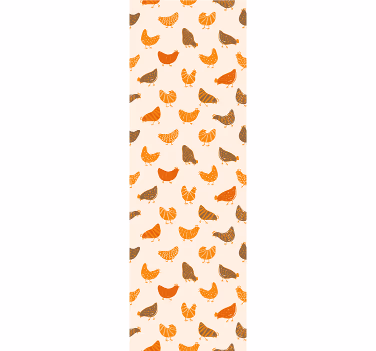 Papel tapiz animales patrón de gallina encantadora - TenVinilo