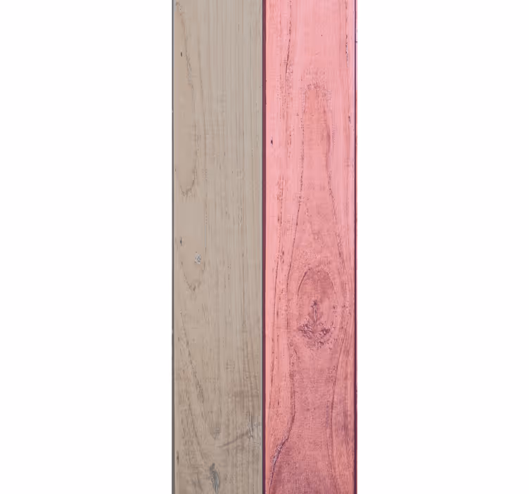 Papel pintado imitación madera Madera rosa y gris - TenVinilo