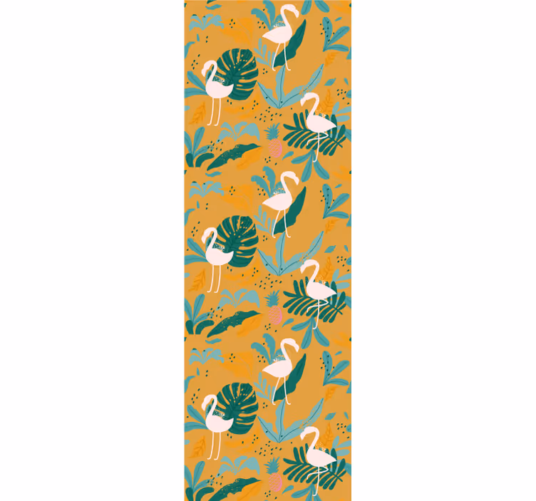 Papel tapiz animales flamenco tropical - TenVinilo