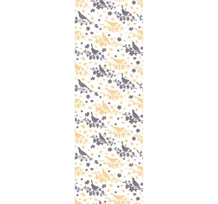 Papel tapiz pájaros patrones de silueta de pájaro - TenVinilo