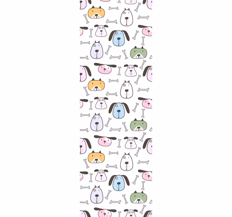 Papel tapiz perros amigos caninos de dibujos animados - TenVinilo