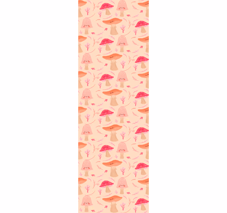 Papel tapiz ornamental hongos caprichosos - TenVinilo