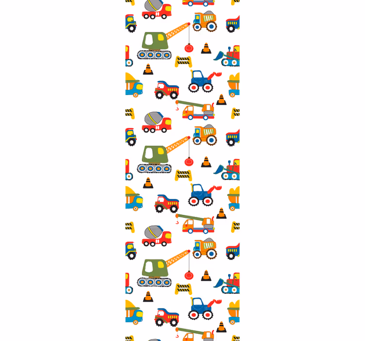 Papel tapiz infantil deleite de construcción - TenVinilo