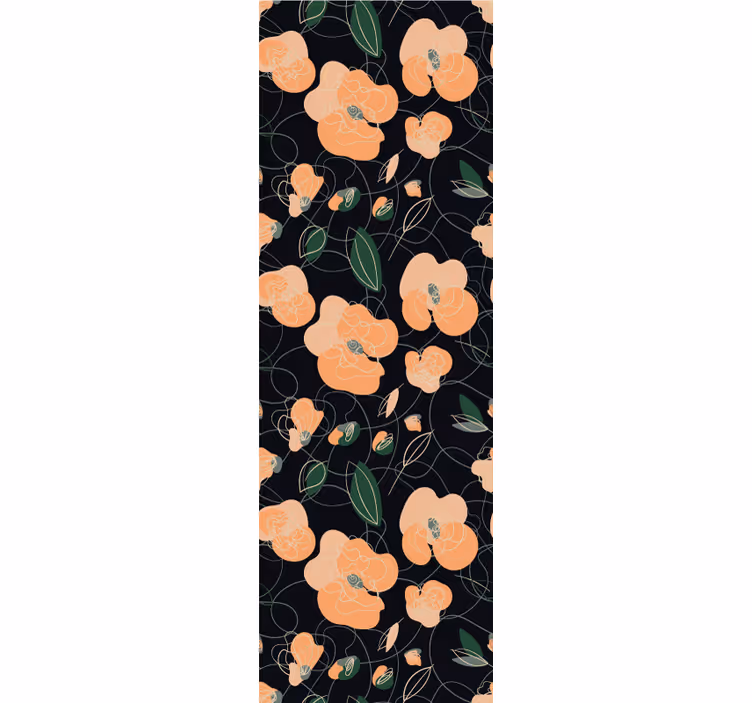 Papel tapiz flores patrón de flor botánica - TenVinilo