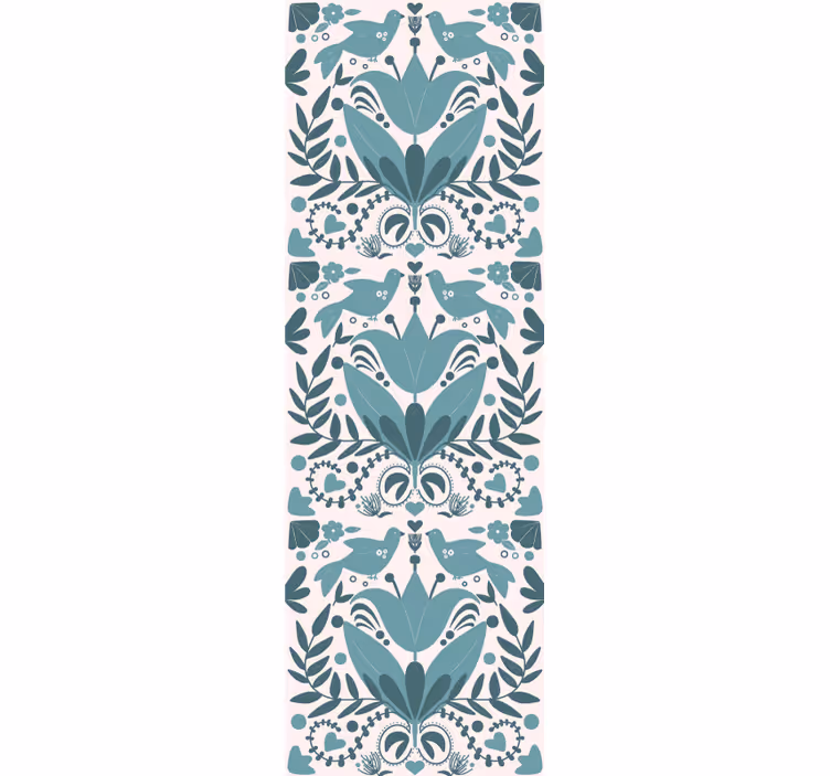 Papel tapiz floral patrones de simetría floral - TenVinilo