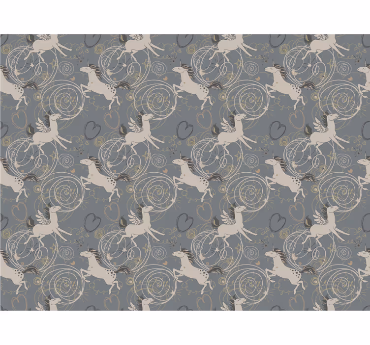 Papel tapiz animales unicornios encantados - TenVinilo