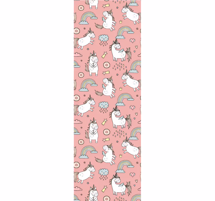 Papel tapiz animales arcoiris de unicornio - TenVinilo