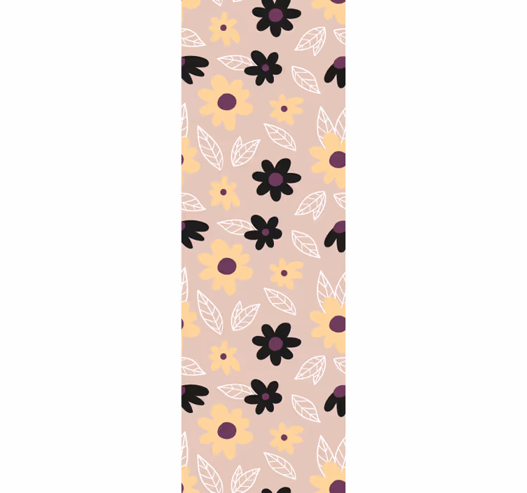 Papel tapiz floral motivo floral simplista - TenVinilo