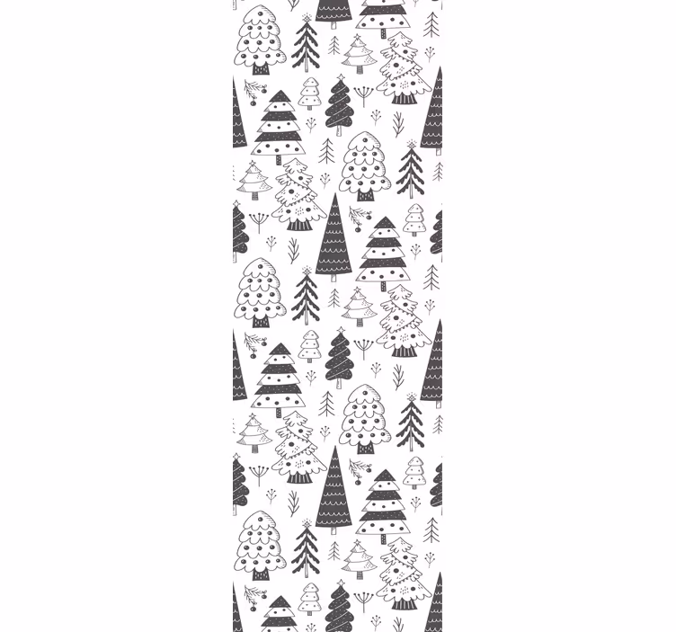 Papel tapiz navidad patrón de árboles festivos - TenVinilo