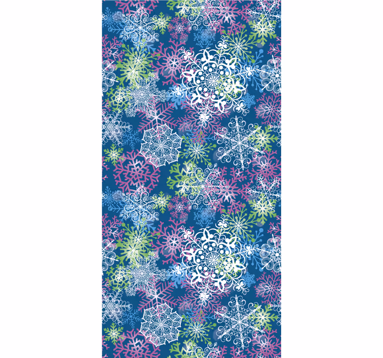 Papel tapiz navidad conjunto de copos de nieve - TenVinilo