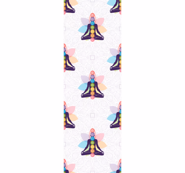 Papel pintado abstracto Los símbolos de los siete chakras - TenVinilo