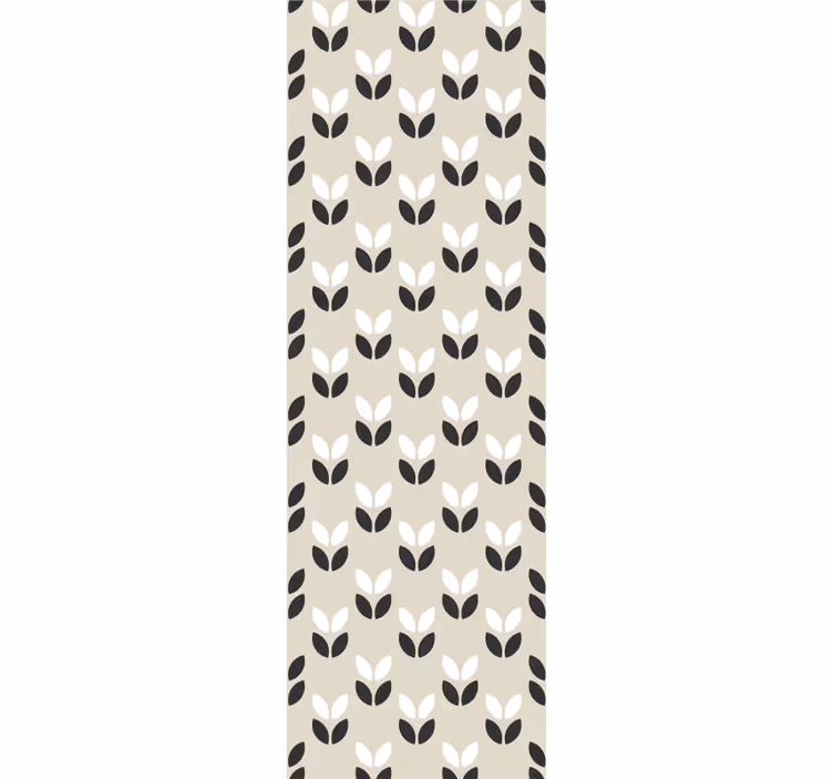 Papel tapiz geométrico patrón de hoja simétrica - TenVinilo
