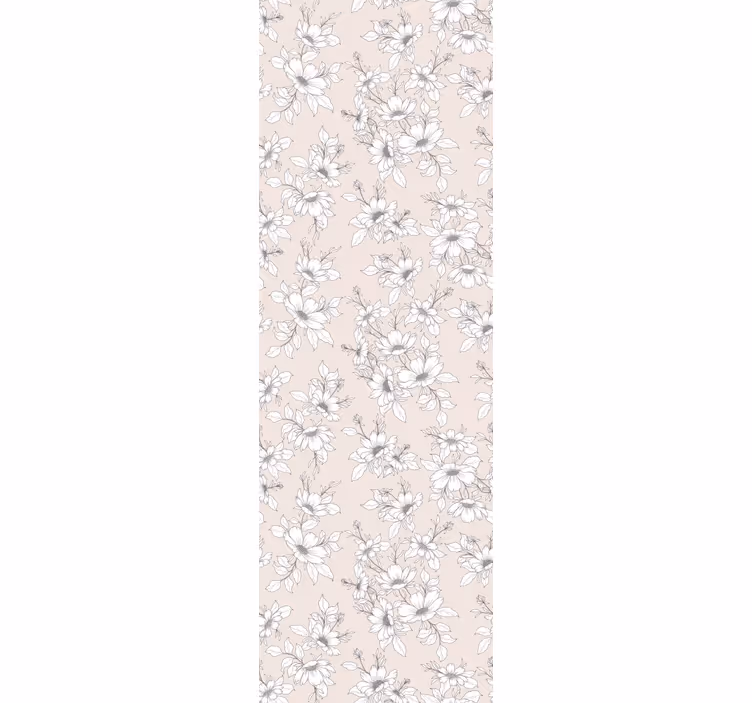 Papel pintado flores Patrón elegante de flores nórdicas - TenVinilo
