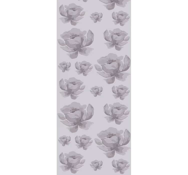 Papel tapiz flores florales monocromas - TenVinilo