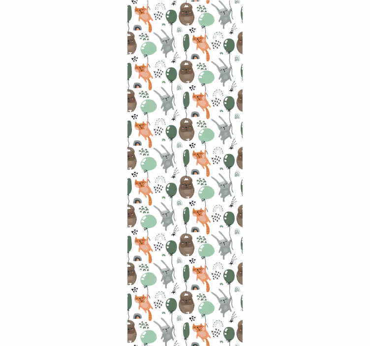 Papel tapiz animales motivos de animales del bosque - TenVinilo