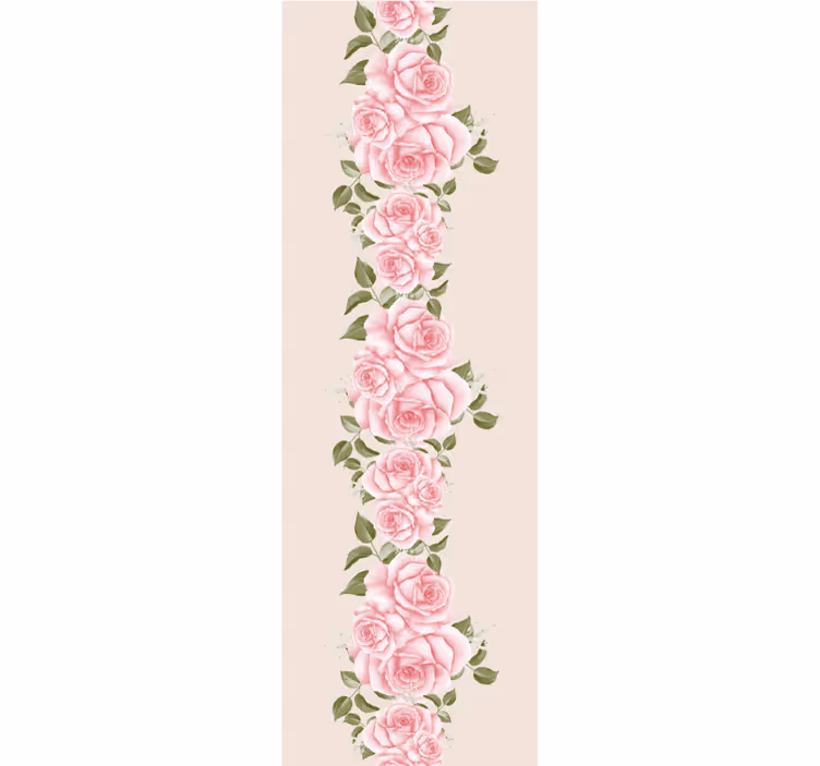 Papel pintado flores Patrón de rosa vintage - TenVinilo