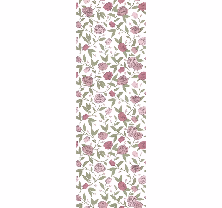 Papel pintado flores Rosas vintage rosa pálido - TenVinilo
