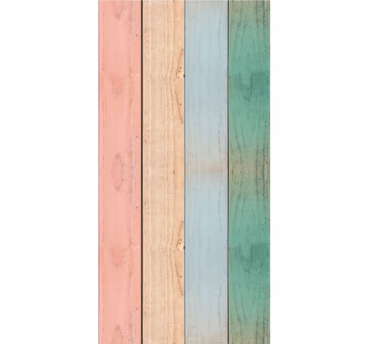 Papel tapiz madera patrones de tablones en colores pastel - TenVinilo