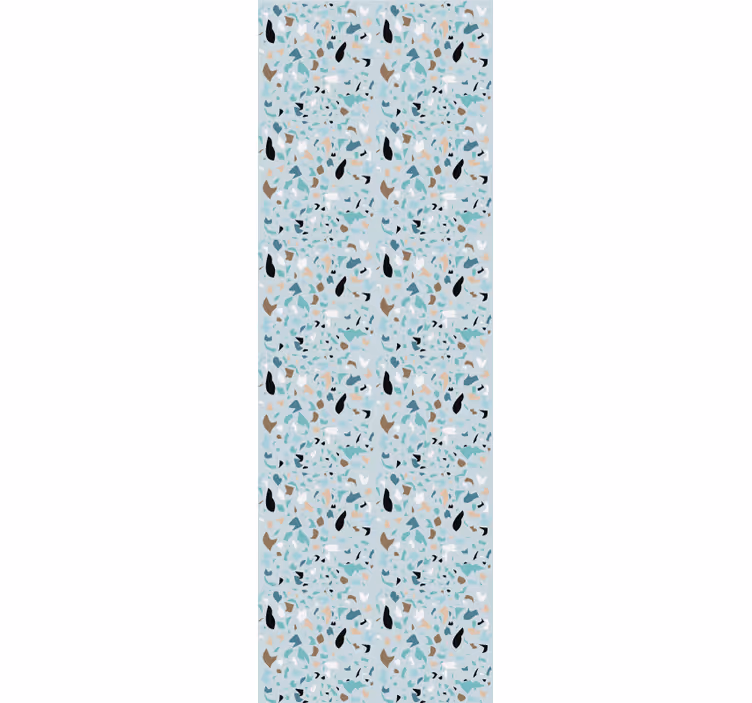 Papel tapiz comedor efecto terrazo azul claro - TenVinilo