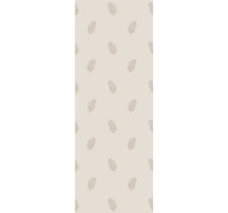 Papel tapiz hojas patrón beige sutil - TenVinilo