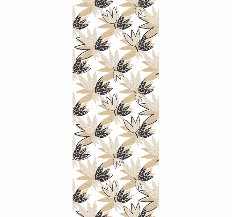 Papel tapiz hojas diseño botánico frondoso - TenVinilo