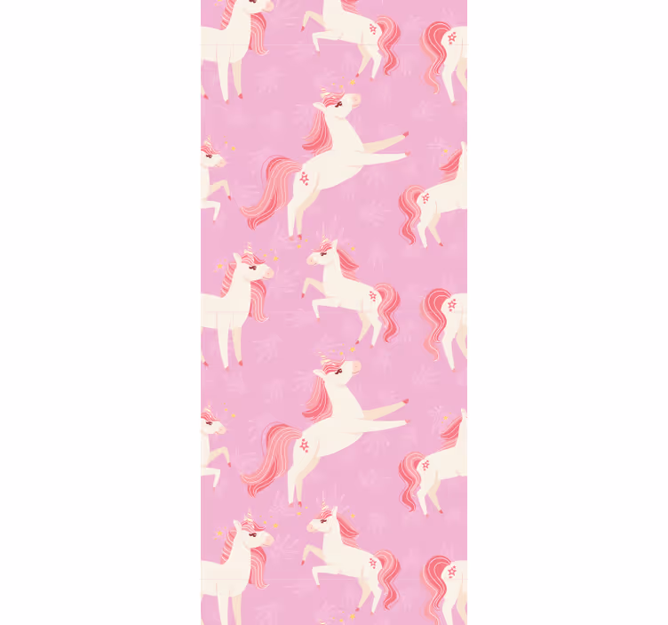 Papel tapiz animales unicornios bailando - TenVinilo