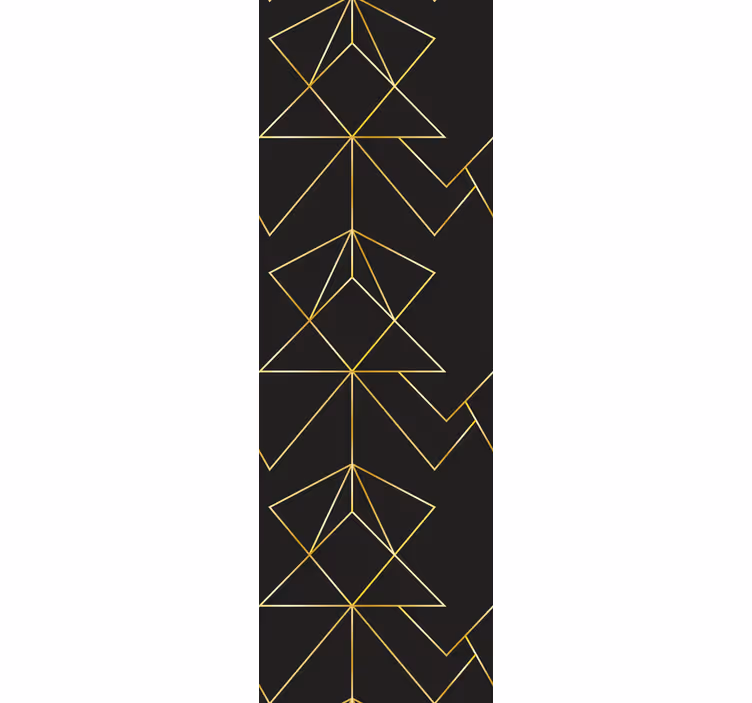 Papel pintado naturaleza Líneas elegantes negras y doradas - TenVinilo