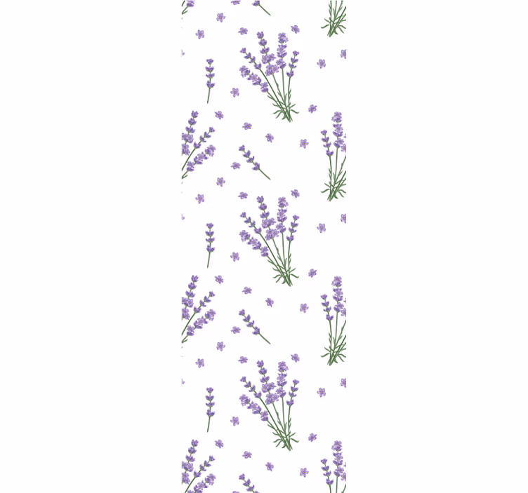 Papel pintado flores Pequeños pétalos de lavanda estilo provenzal - TenVinilo