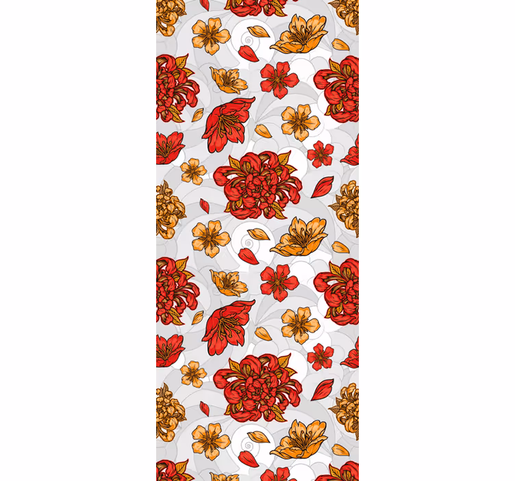 Papel pintado floral Rosas japonesas - TenVinilo