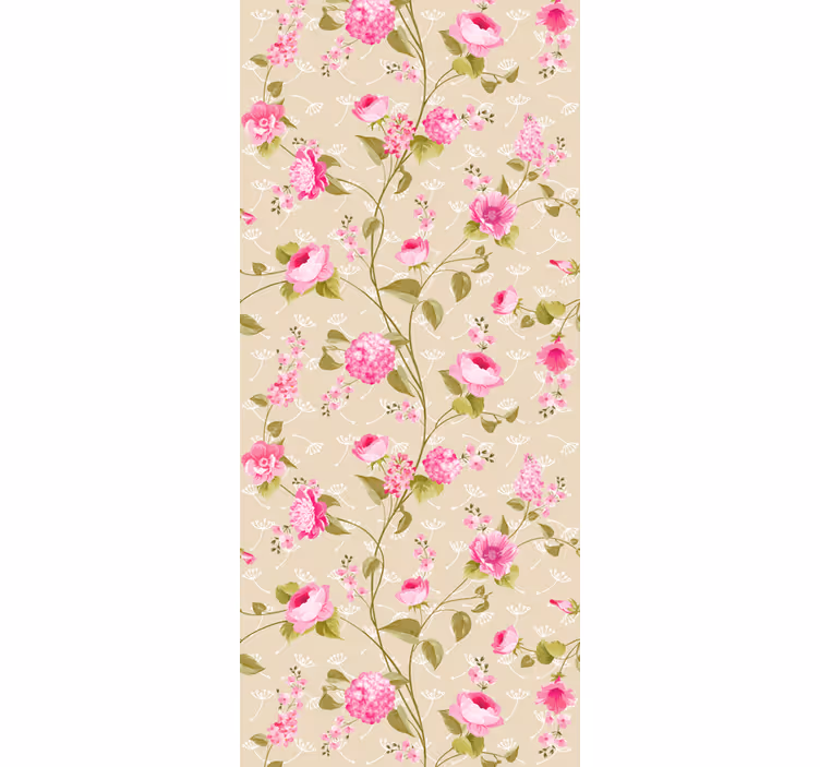 Papel pintado flores Estampado de flores vintage - TenVinilo