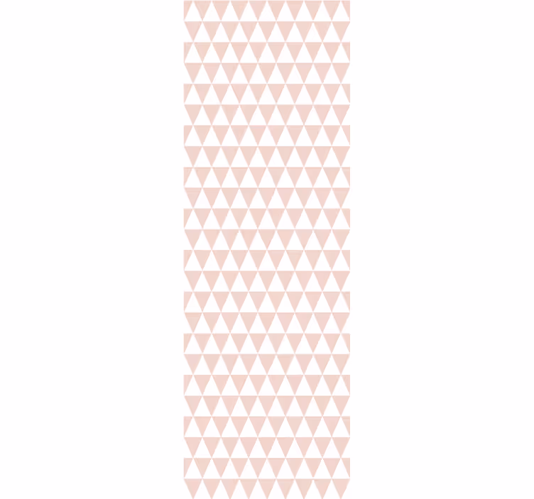 Papel pintado triangulos Patrón de triángulos rosa y blanco - TenVinilo