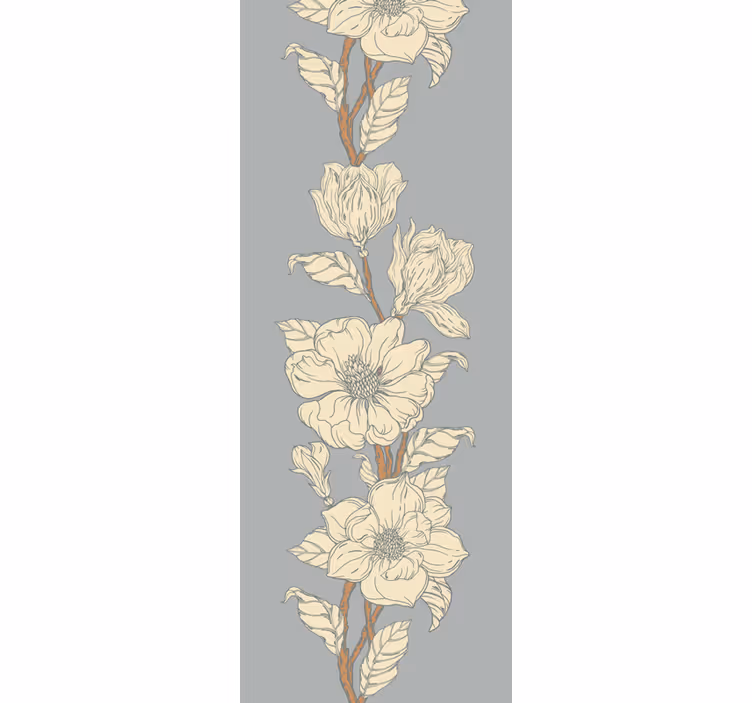 Papel pintado flores Magnolia "nuevo estilo nostalgia" - TenVinilo