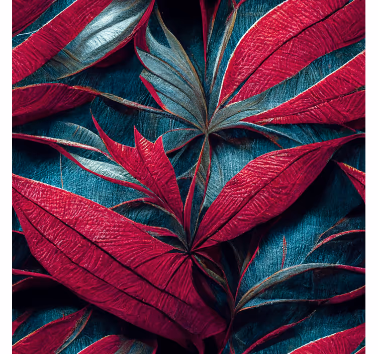 Papel tapiz para sala hojas tropicales colmadas - TenVinilo
