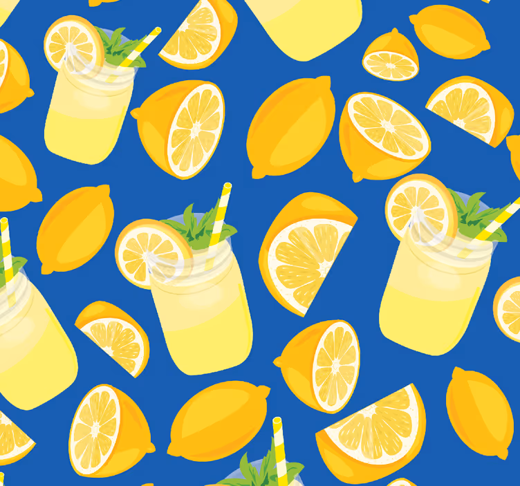 Papel tapiz cocina frescura de limon - TenVinilo