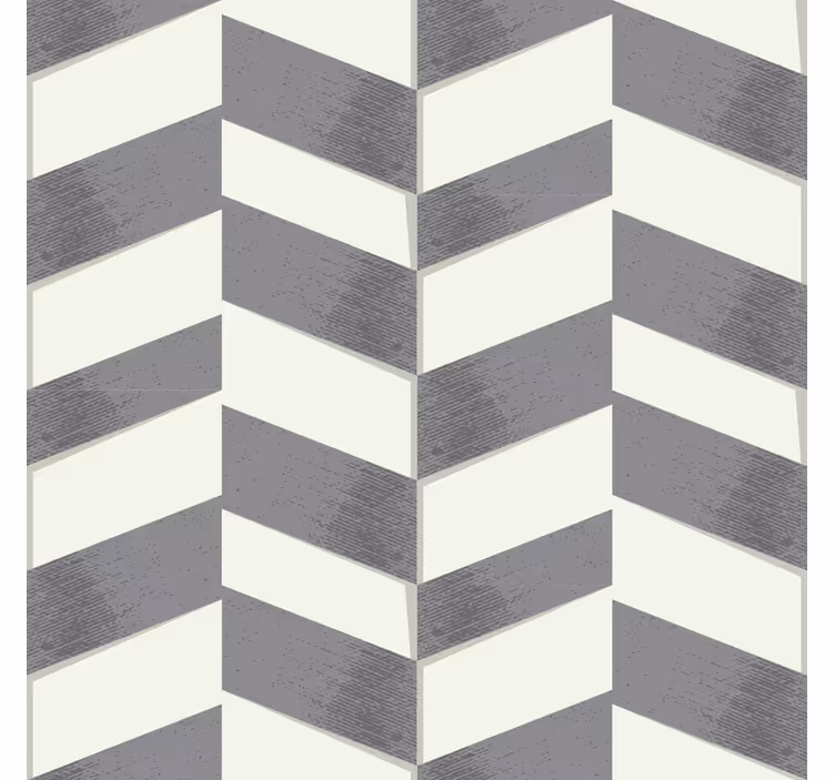 Papel pintado geométrico chevron gris - TenVinilo
